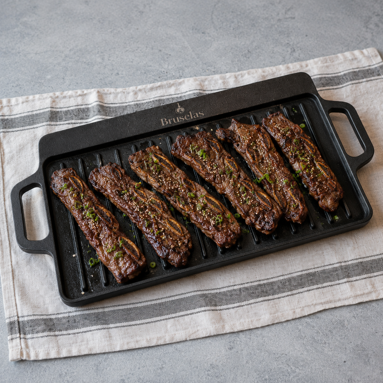 Parrilla de Hierro | Grill y Plancha 2 en 1 (40x20cm) Gratis Rascador
