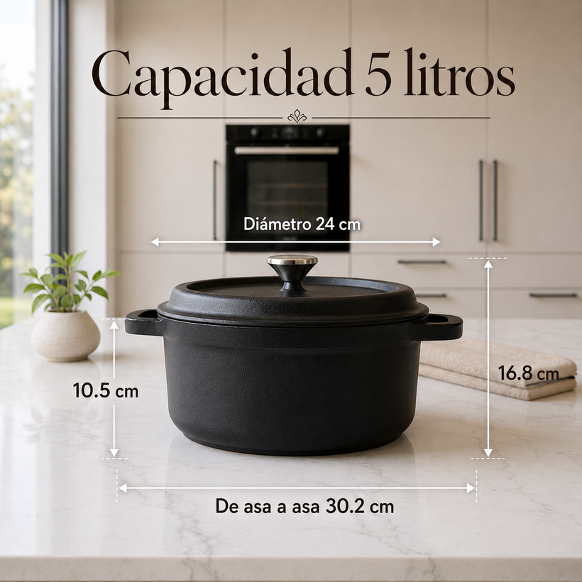 Horno Holandés o Cocotte 5 Litros (24cm)