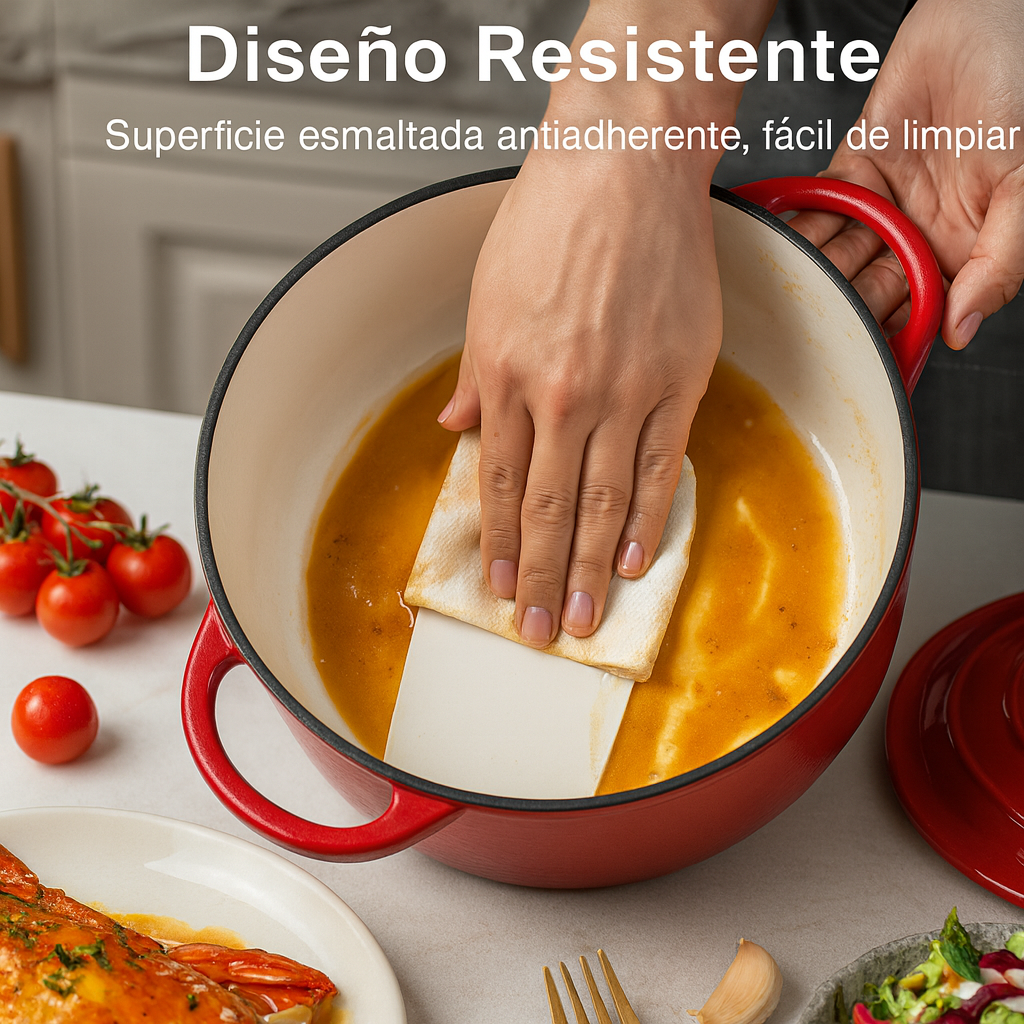 Cocotte de Hierro Esmaltado 5.2 Litros