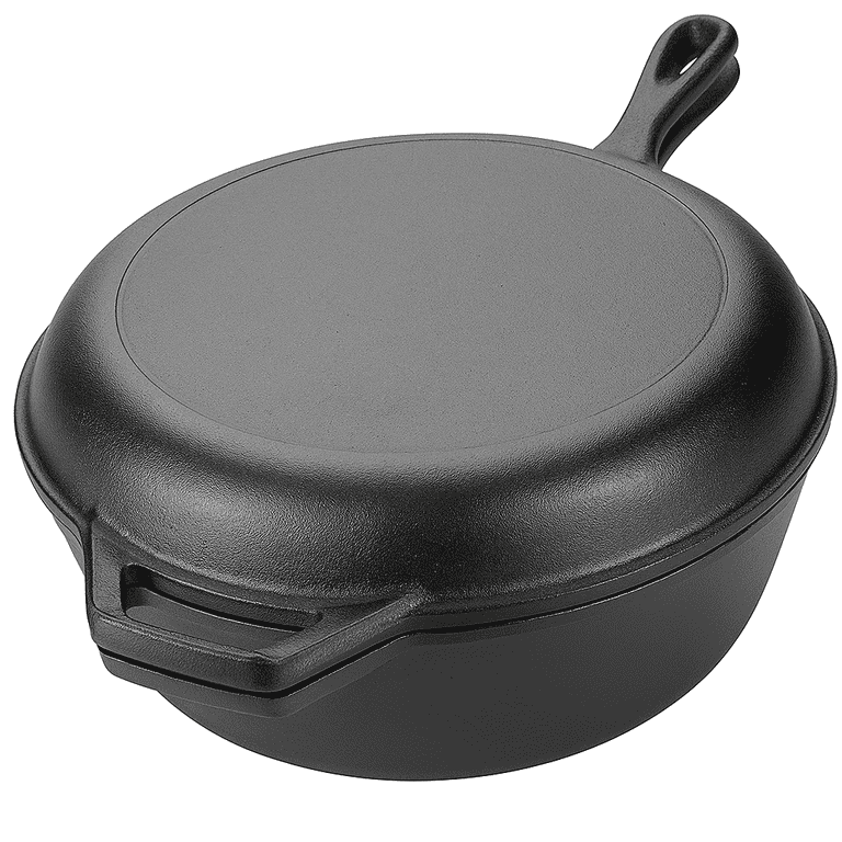 Olla/Sartén 2 en 1 de Hierro Fundido Esmaltado (1,5L & 4,5L)