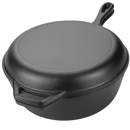 Olla/Sartén 2 en 1 de Hierro Fundido Esmaltado (1,5L & 4,5L)