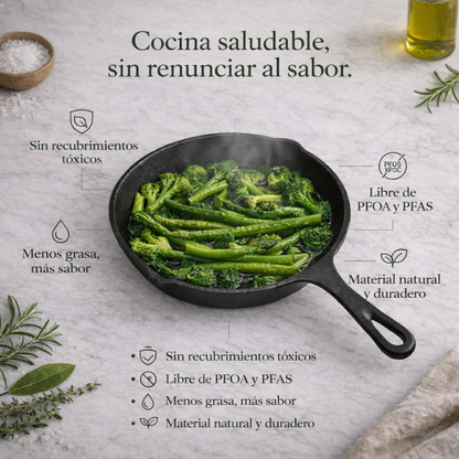 Set X3 Sartenes Hierro + Gratis 3 Fundas de Silicona