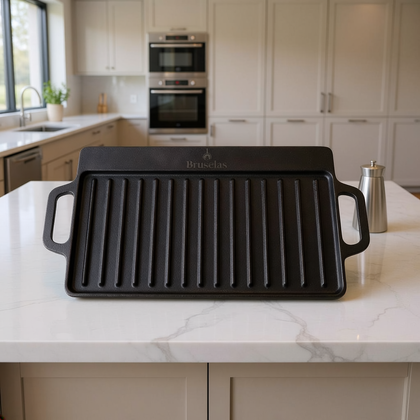 Parrilla de Hierro | Grill y Plancha 2 en 1 (40x20cm) Gratis Rascador
