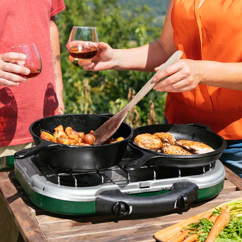 Olla/Sartén 2 en 1 de Hierro Fundido Esmaltado (1,5L & 4,5L)